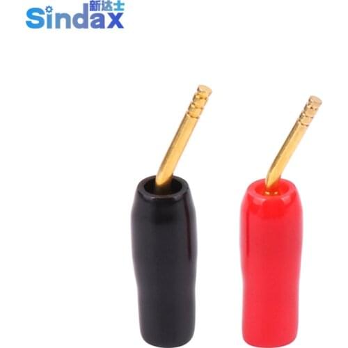 Sindax 2mm Banana Plug Speaker Terminals Plug Amp Plugs Wiring Pin Plug Hi-fi Adapter Copper 4pcs/lot