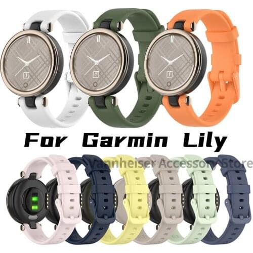 Replacement Bands Compatible with Garmin Lily Womens Fitness Sport Bracelet Soft Silicone Straps for Smartwatch Garmin Lily