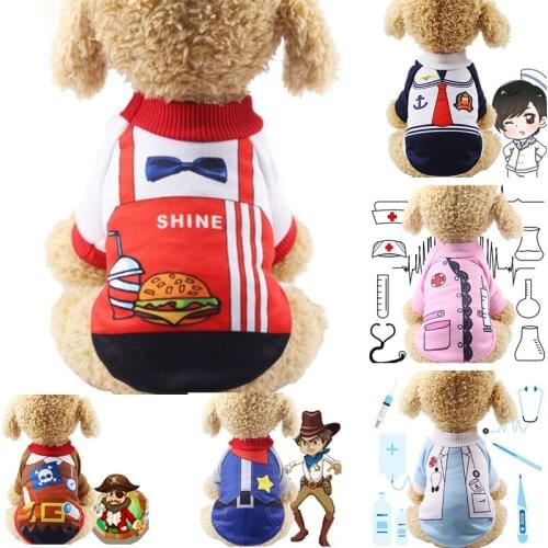 Dog Sweaters Funny Coat Dog Clothes For Small Puppy Pet Dog Clothes Winter Uniform Halloween Costumes For Dogs Pets Warm Jackets