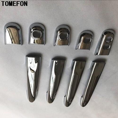 TOMEFON 9pcs For TOYOTA TANK ABS Chrome Side Door Handle Cover Cap Trim Strip Molding Car Exterior Styling