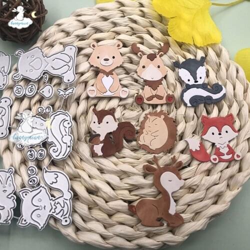 Bunnymoon Animals Metal Cutting Dies Stencils for Scrapbooking/photo Album stamps Decorative Embossing DIY Cards
