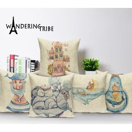Nordic Decoration Home Bear Cushion Animal Cartoon Cushion Cover Living Room Cushions Linen Pillow Covers Custom Pillows 45 * 45