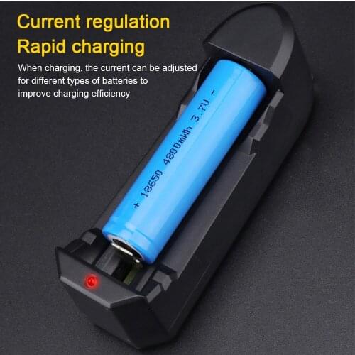18650 Battery Charger Smart Charging 1 Slot USB 18650 26650 18350 32650 21700 26700 26500 Li-Ion Rechargeable Battery Charger