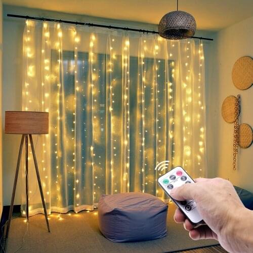 WPOSTAR LED Garland Curtains