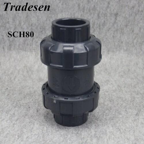 1pcs ANSI I.D 1/2“ 3/4” 1“ 1.2” UPVC One Way Non Return Check Valve PVC Pipe Fitting For Garden Irrigation Aquarium Fish Tank