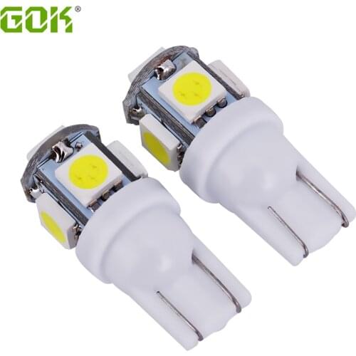 100pcs New Auto LED T10 5SMD 5050 Led T10 5LED light White Car Side Light Car Wedge Parking Dome Light