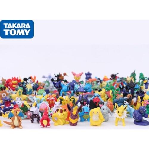 144 Style Pokemon Anime Dolls Pikachu Capsule Miniature Landscape Ornaments Collection Childrens Toys Birthday Gifts