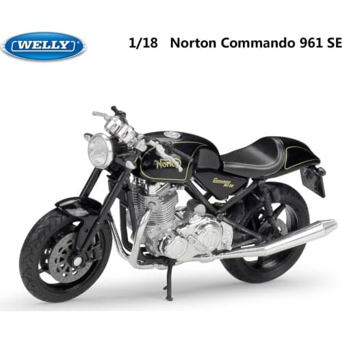 27 Styles WELLY Diecast 1:18 Metal Motorcycle Toy NORTON/BMW/KAWASAKI/HONDA Simulator Bike Model Car Alloy Toys Kids Collection