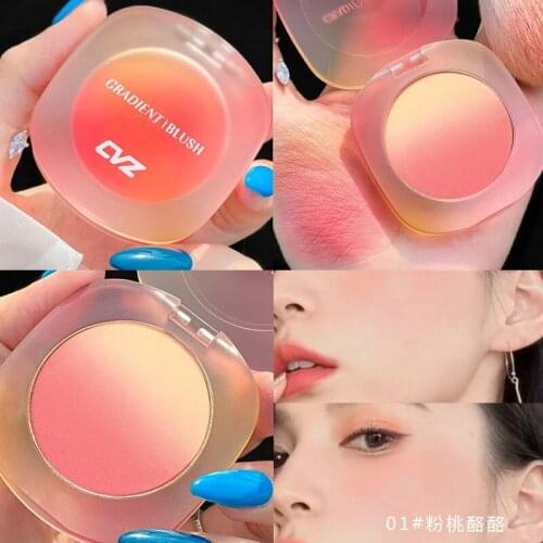 3-color gradient blush Facial Cheek Makeup Blush Gradient Color Face Blush Waterproof Long Lasting Brighten Skin Color