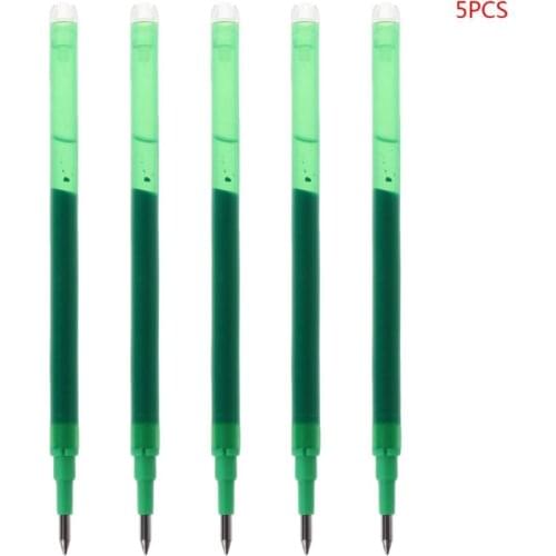 5pcs Black Green Blue Red Ink Erasable Gel Pen Refills Rods Large Capacity Writing Replacement School Supplies Stationery