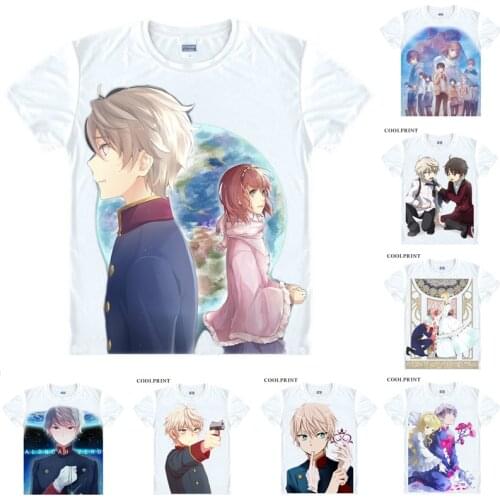 Aldnoah Zero Slaine Troyard Miyuli Asseylum Vers Allusia Anime Cosplay Custom Shirt Tank Short Sleeves Vintage Printed Fashion