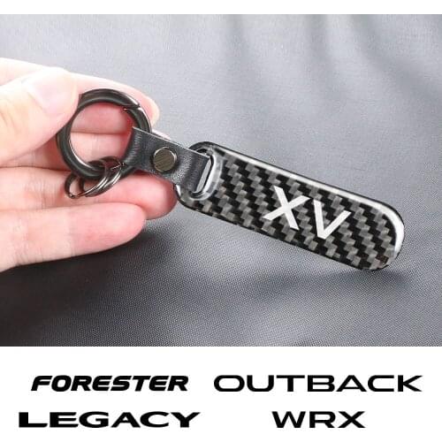 Carbon Fiber Car KeyChain For Subaru Forester XV Outback Legacy WRX Tribeca Levorg BRZ Crosstrek Exiga Ascent Car Accessories