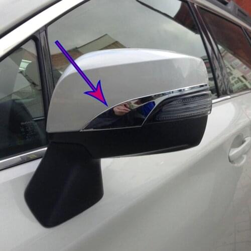 Car styling 2pcs ABS Chrome Rearview Side Mirror Stripe Cover Trim For SUBARU Outback 2015 2016