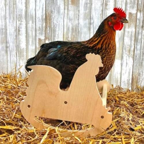 C5AD Coop Chicken Rocking Roosting Bar Solid Strong Natural Wooden Swing Ladder Perch Toy for Roosters Pollos Baby Chicks Chooks