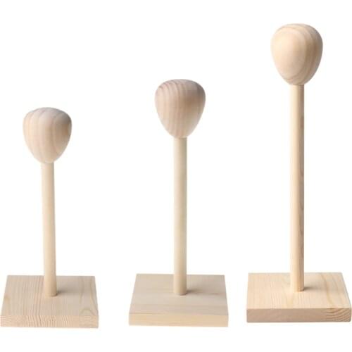 1/3 1/4 1/6 Wooden Hair Wigs Hat Cap Holder Stand Display Rack Tools for Doll F3ME