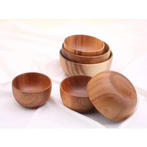Japan Style Round Rectangle Square Rubber Wood Fruit Dishes Saucer Dessert Dinner Bread Wood Plate Storage Dish Tea Tray Plate