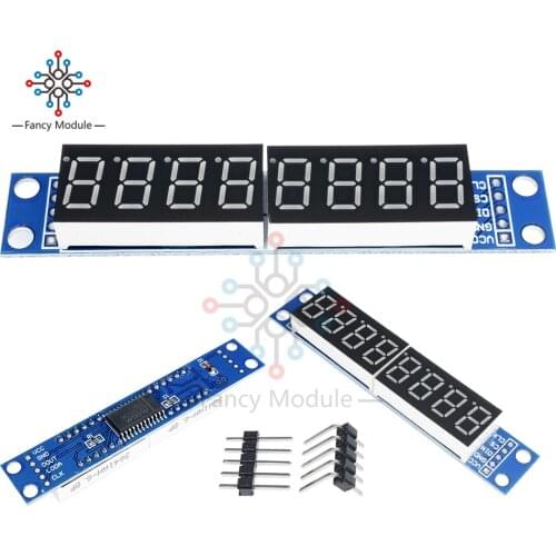 MAX7219 LED Dot Matrix 8 Digit 7-segment Digital Tube Display Control Module For Arduino 3.3V 5V Microcontroller Serial Driver