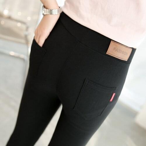 Fashion New Korean Version of Girls Casual Slim and Slim Students Pants Trousers Womans Leggings