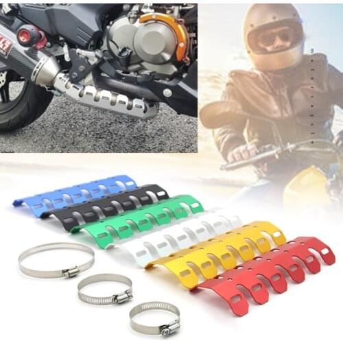 Motorcycle Exhaust Muffler Pipe Protector Heat Shield Cover Professional Refit