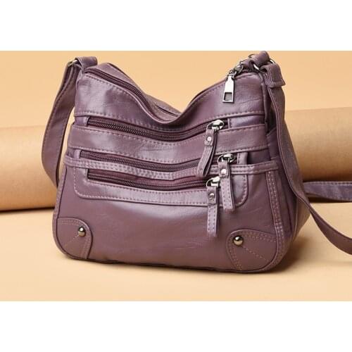 Soft Leather 3-layer Zipper Luxury Handbags Women Bags Designer Handbags High Quality Ladies Crossbody Hand Tote Bags For Women
