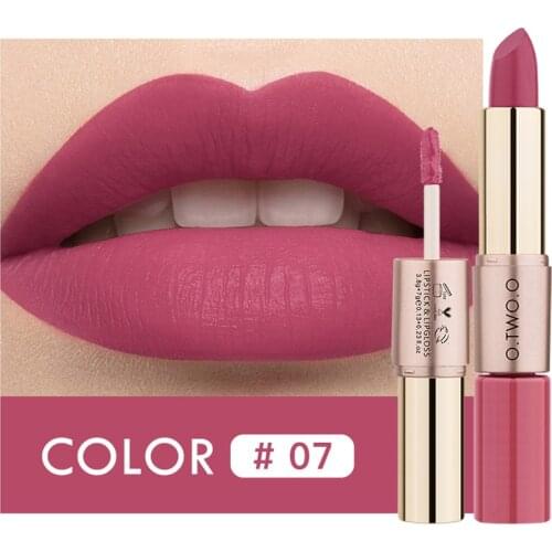 O.TWO.O 2 IN 1 Matte Lipstick Lipgloss Set Lip Makeup Waterproof Long Lasting Lip Stick Tattoo Lip Tint rouge a levre Lipstick