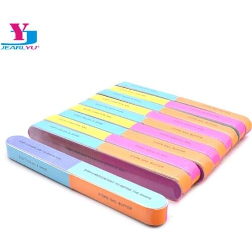 5Pcs/lot Acrylic Nail Buffers Blocks Neon Sponge Nail File Pedicure Manicure High Quality Tips Nail Polish 7 Side Sand Shine Kit
