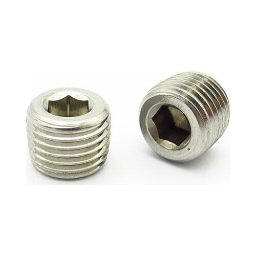 1/8" 1/4" 3/8" 1/2" 3/4" 1" NPT Male Therad 304 Stainless Steel Hex Socket End Cap Plug Pipe Fitting Connector Adapter