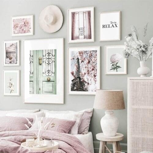 Nordic White Flower Poster Wall Art Canvas Art Painting Quote Print Home Minimalist Modern Decor for Living Room Design Picture