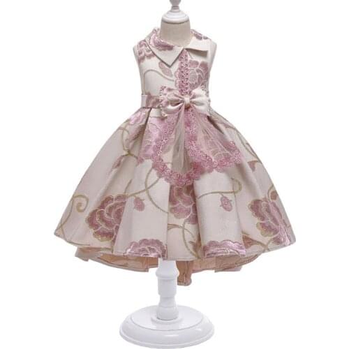 New arrive Beading flower princess dress for children Vintage costume dress Feast princess dress for baby girls