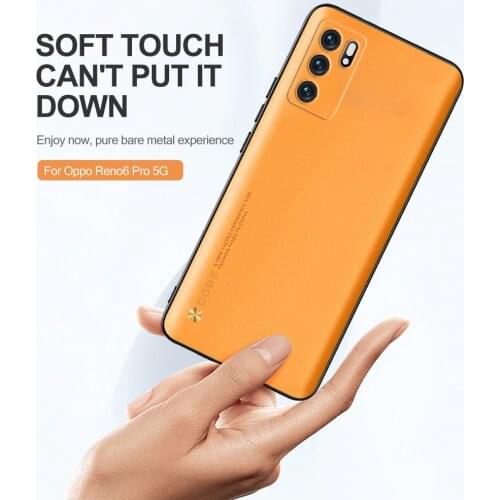 Luxury Leather Case For OPPO Reno 6 Pro 5G Shockproof Full Cover Phone Back Shell For Re No Reno6Pro 6Pro 6.55" Silicone Bumper
