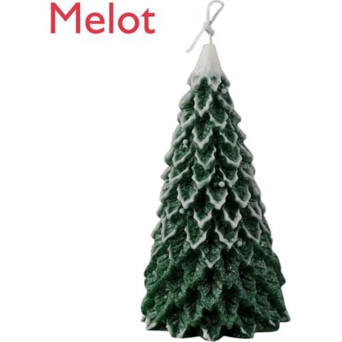 Handmade New Christmas Tree Candle Mould Popular Pine Tree Christmas Winter Characteristic Candle Mold Aromatherapy Mold