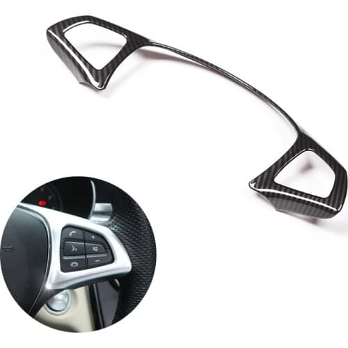 Carbon Fiber Style Car Steering Wheel Frame Cover Sticker Trim For Mercedes Benz C E GLC CLA Class W205 W213 X253 X156 C117