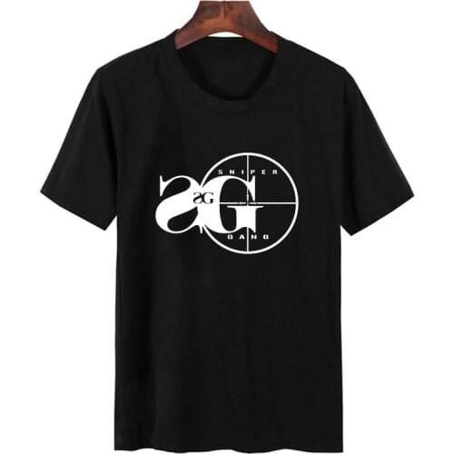 Sniper Gang T Shirt Men Hip Hop Lil Kodak Black Tee Shirts Unisex Summer Cotton Short Sleeve O Neck T-shirt Mens Tops Clothes
