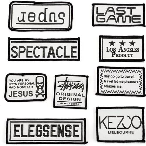 Embroidered Patch DIY Sewing Garments Appliques Sew On Coat Jeans Bags Badge 10 pcs/lot