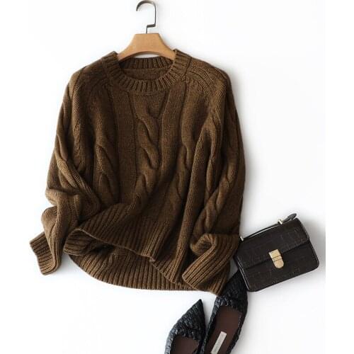 High Quality 100% Yak Warm Women Sweater Thick Women Sweater and Pullovers 2020 Autumn Winter Knitted Sweaters Women