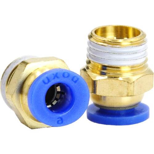 HIGH QUALITY 30pcs BSPT PC6-02, 6mm to 1/4" Pneumatic Connectors male straight one-touch fittings