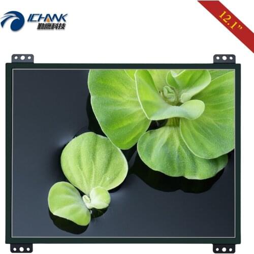ZK120TN-DY2/12.1" inch 1024x768 Metal Shell DVI VGA Power On Boot Embedded Open Frame Industrial PC Monitor LCD Screen Display