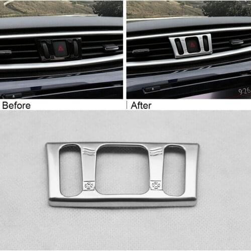 1 Pcs Car Center Console Air Vent Flasher Light Dashboard Dash Frame Cover Sticker Trim For Nissan Rogue Sport 2014-2020