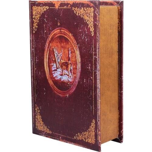 1Pc Vintage Fake Book Decoration Simulation Book Ornament Handicraft Decoration Crafts Ornaments Book Bible Storage Wooden Box