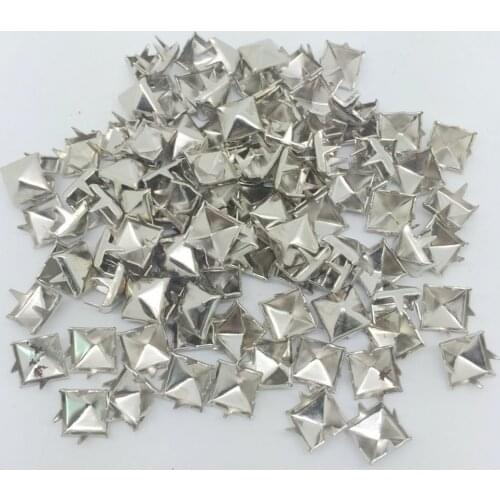 100pcs 7mm Silver Metal Studs Nailheads Rivets Spots Spikes Sewing Garment Apparel DIY Punk Leather Bags Shoes Goth