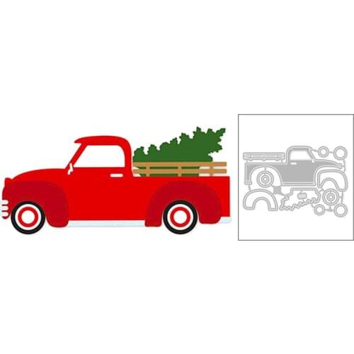 2020 New Christmas Transportation Truck and Plant Tree Metal Cutting Dies For Scrapbooking Greeting Card Paper Making no stamps