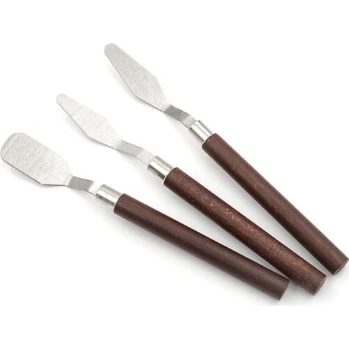 3Pcs/set Stainless Steel Artist Painting Palette Knife Kit Spatula Paint Art Craft Clay Professional Tools