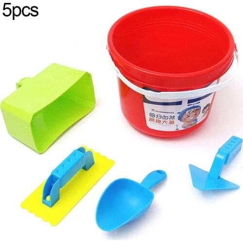 5Pcs/Set Children Snow Play Sand Bucket Shovel Mold Winter Parent-child Outdoor Sports Interactive Game Toy Kid Christmas Gifts