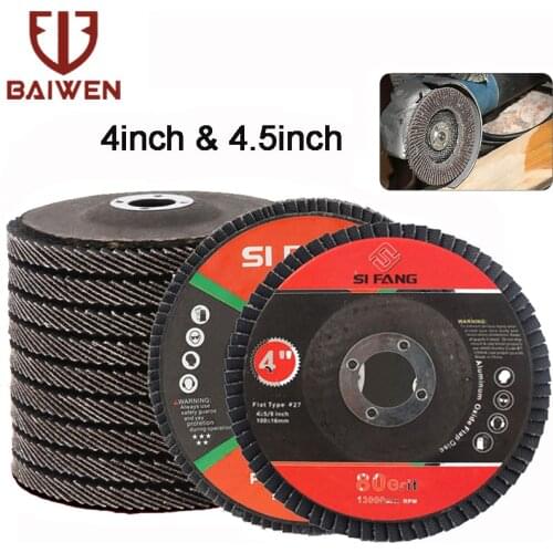 4‘’ 4.5'' Flap Discs Sanding Discs Grinding Wheels Angle Grinder Abrasive Tool For Metalworking 40-320 Grit