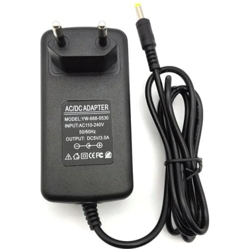 AC 100V-240V Converter Adapter to DC 5V 3A 4.0x1.7mm / 4.0*1.7mm Charger EU US Plug Power Supply Adapter