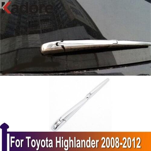 Car Tail Wiper Strip Accessories For Toyota Highlander 2008 2009 2010 2011 2012 ABS Chrome Rear Window Wipers Cover Trims