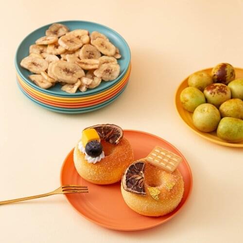 Household Fruit Plate Plastic Dried Fruit Plate Dessert Melon Snack Cake Snack Plate Spit Bone Plate Food Container Round