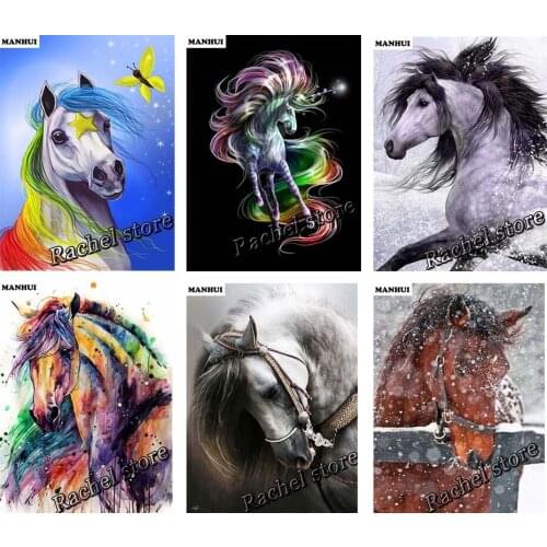 DIY Diamond Paintings Diamond Mosaic Horse Full Square Diamonds and Round Diamond Embroidery FA027
