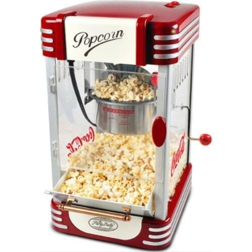 220V Useful Vintage Retro Electric Popcorn Popper Machine Home Party Tool EU Plug DIY Corn Popper Children Gift Hot Air