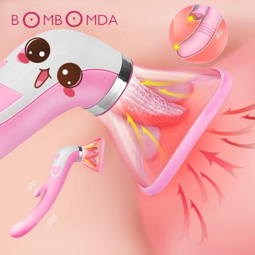 Licking Toys for Women Nipple Sucking Vibrator Sex Licking Machine Blowjob Tongue Vibrating Clitoris Stimulator Adult Sex Toys